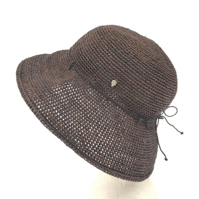Helen Kaminski ヘレンカミンスキー ハット ラフィア ブラウン レディース 240001162334