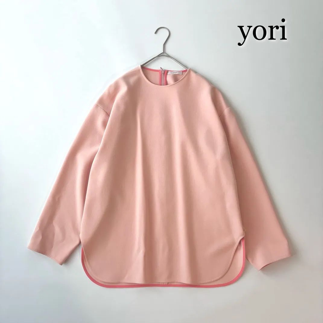 23SS / yori / ヨリ / ダブルクロスTeeブラウス / ピンク