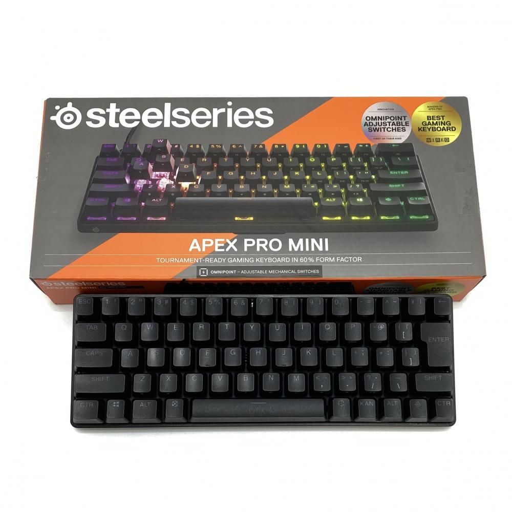 【中古】【開封】steelseries Apex Pro Mini JP 有線ゲーミングキーボード メカニカル 日本語60%フォームファクター[95]