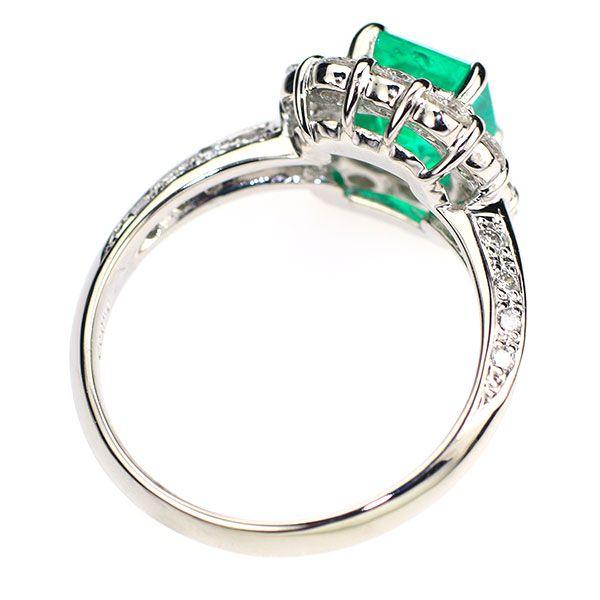 PT900エメラルド ダイヤモンド お客様お取り置き】天然エメラルド0.58ct 天然ダイヤモンド0.43