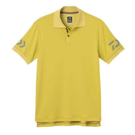 購入 ダイワ 半袖ポロシャツ DE-7906 Sイエロー×オリーブ L
