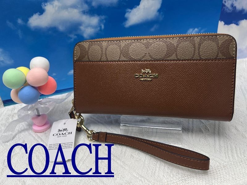 COACH 長財布 コーチ 財布 シグネチャー ラウンドファスナー ラグジュアリー アコーディオン ジップ ウォレット プレゼント 長財布 レディース 新品未使用 ブランド  A200 F76971 14