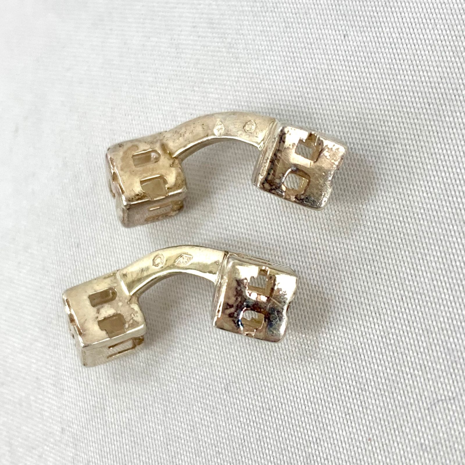 HERMES カフス Hキューブ シルバー シルバー