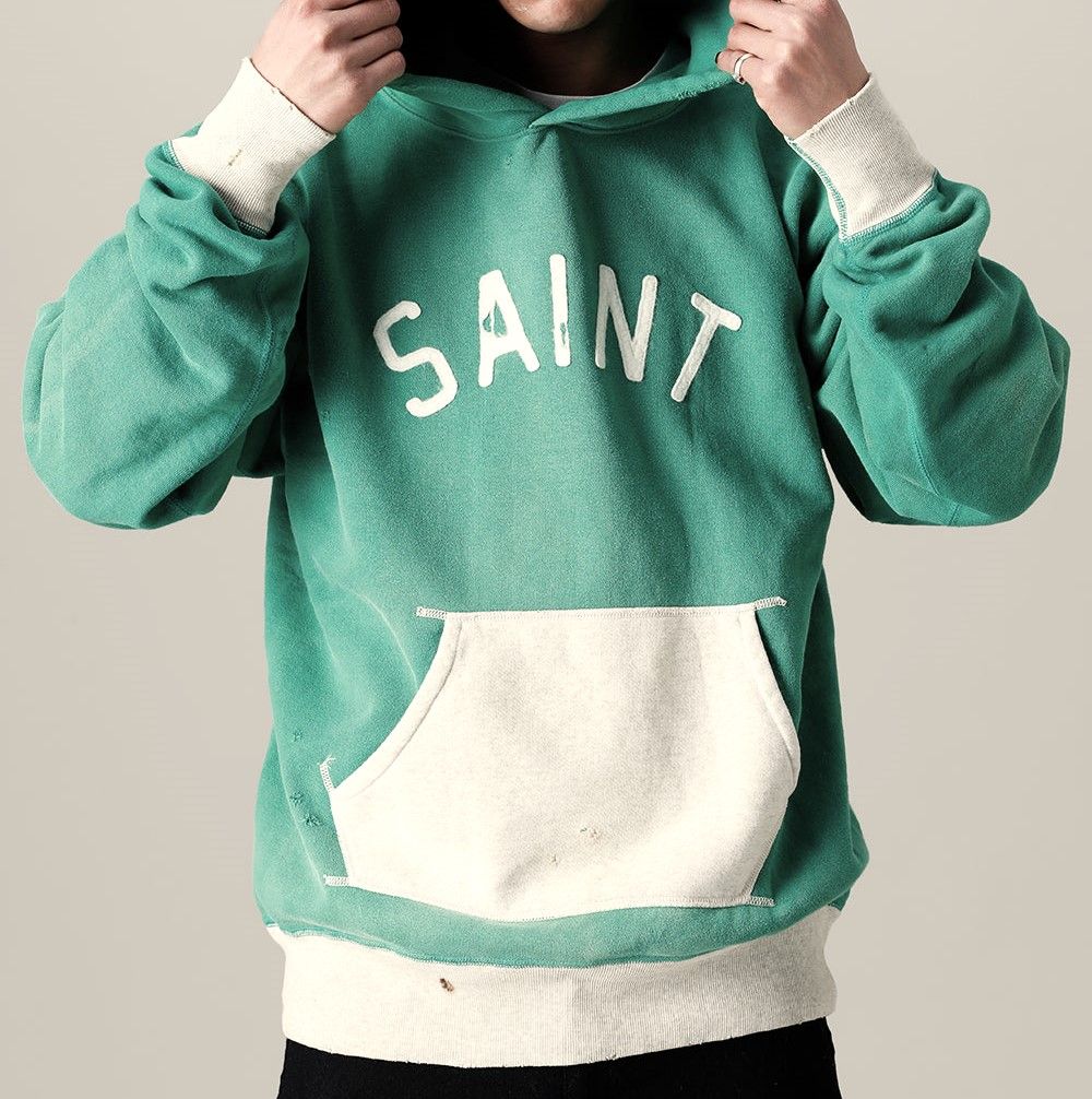 セントマイケル　フェルトフーディ SAINT MICHAEL セントマイケル 22SS 日本製 HOODIE FELT ホーリーレ