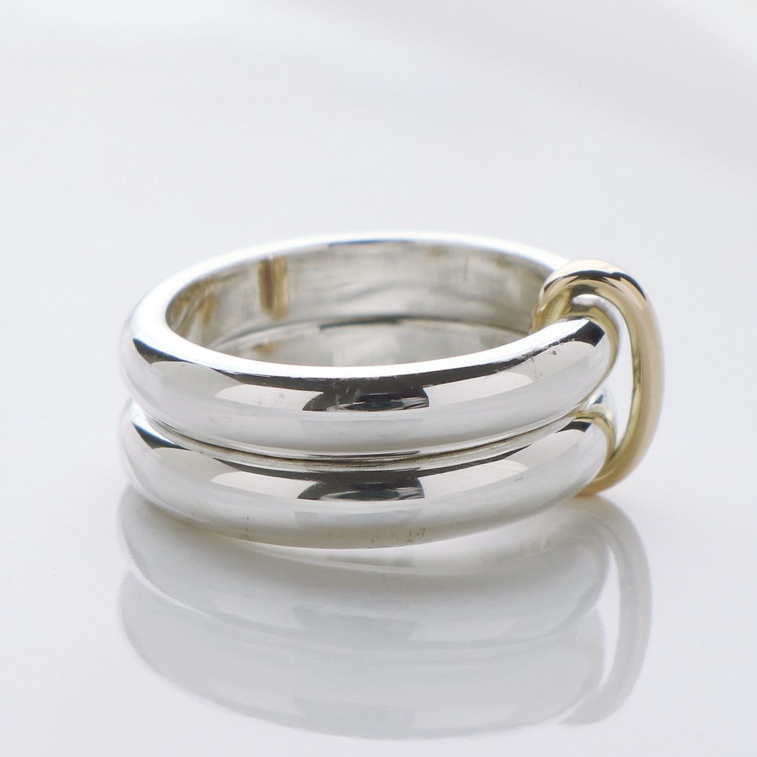 ジョージ ジェンセン A119 リング シルバー ゴールド コンビ - メルカリ 