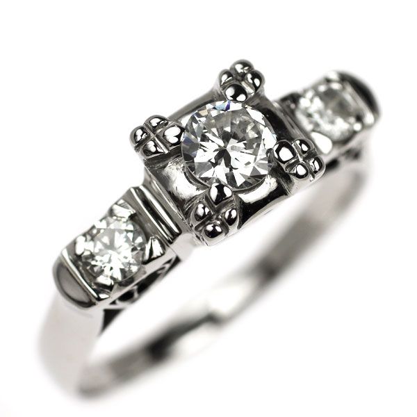 Pt850 ダイヤモンド リング 0.45ct - メルカリ