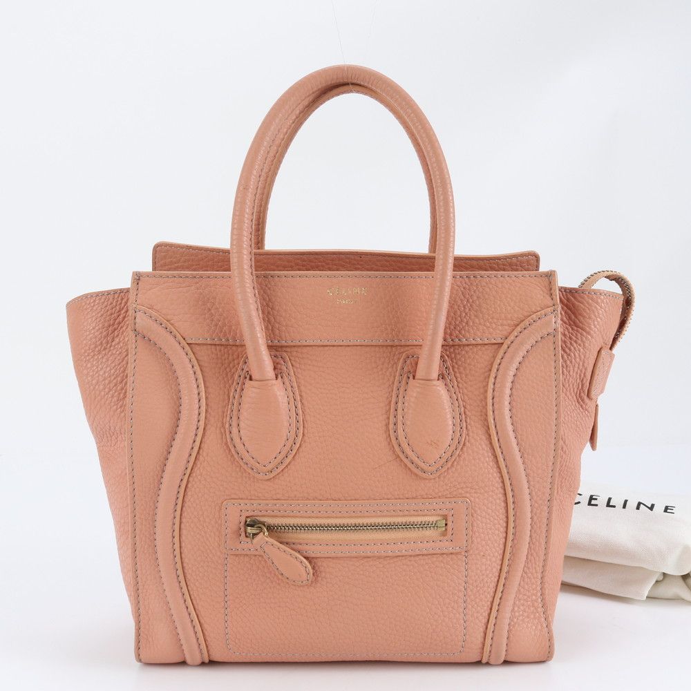 [超極美品] セリーヌ ハンドバッグ ラゲージ ナノショッパー　2way CELINE 極 美品 セリーヌ ラゲージ ナノ ショッパー レザー 本革 2way