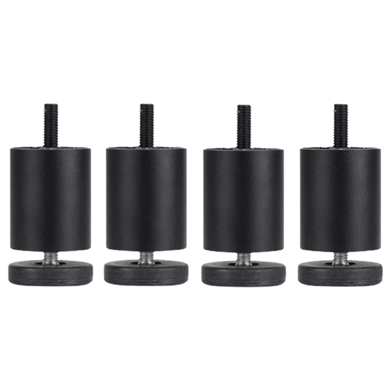 【数量限定】DIY脚交換用ハードウェアアクセサリー 4個セット 黒（8cm） キャビネット交換脚、キャビネットサポート脚、ねじ付き家具脚 高さアジャスター、アルミニウム合金 家具脚、高さ
