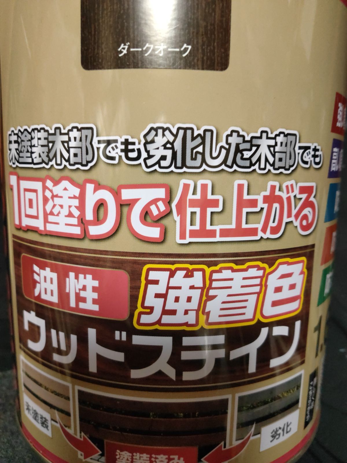 油性強着色ウッドステイン アサヒペン 3L チーク 油性塗料 塗装 - 通販