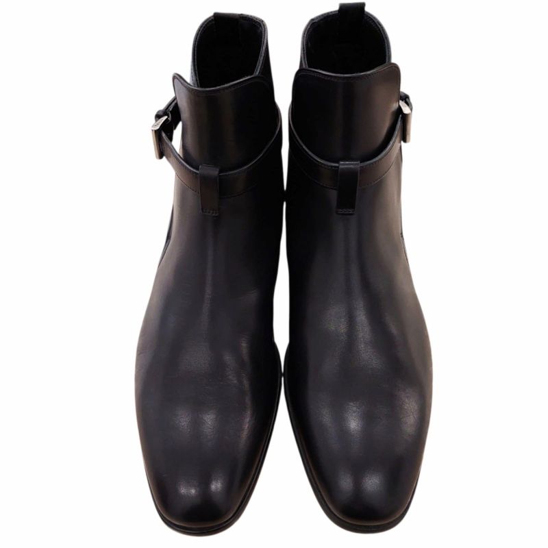 プラダ PRADA アンクルストラップ ショートブーツ レザー フラット 6  