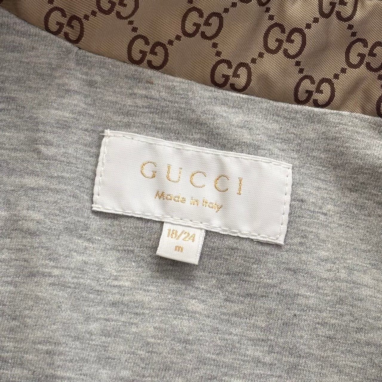 GUCCI グッチ ジャンバー 茶系 ブラウン系 GGキャンバス 上着 フリル 