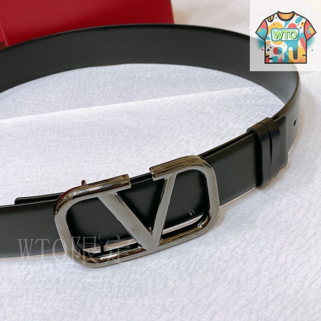 ◆VALENTINO◆VLogo ザ ボールド エディション バックル ベルト Vロゴ シグネチャー カーフスキン ベルト 40mm for メンズ