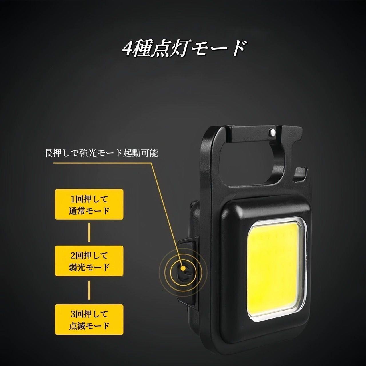 COB LEDライト 2個セット 充電式 COB 投光器 cobライト 防水 LED 懐中