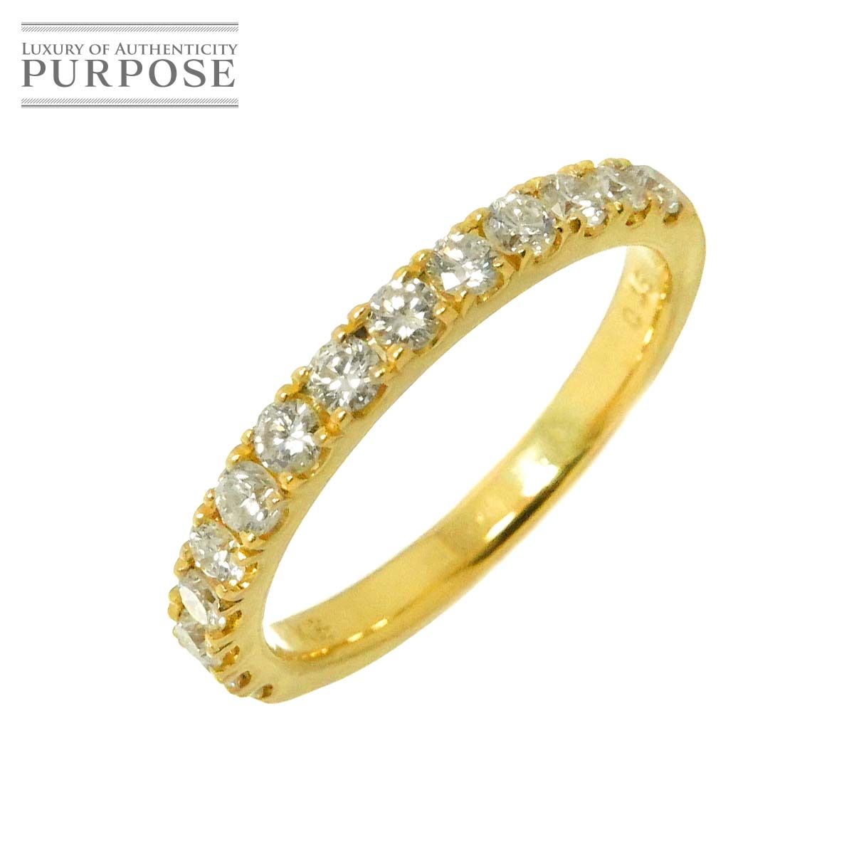リング 10号 ダイヤ 0.45ct K18 YG イエローゴールド 750 指輪 Diamond Ring 90296655
