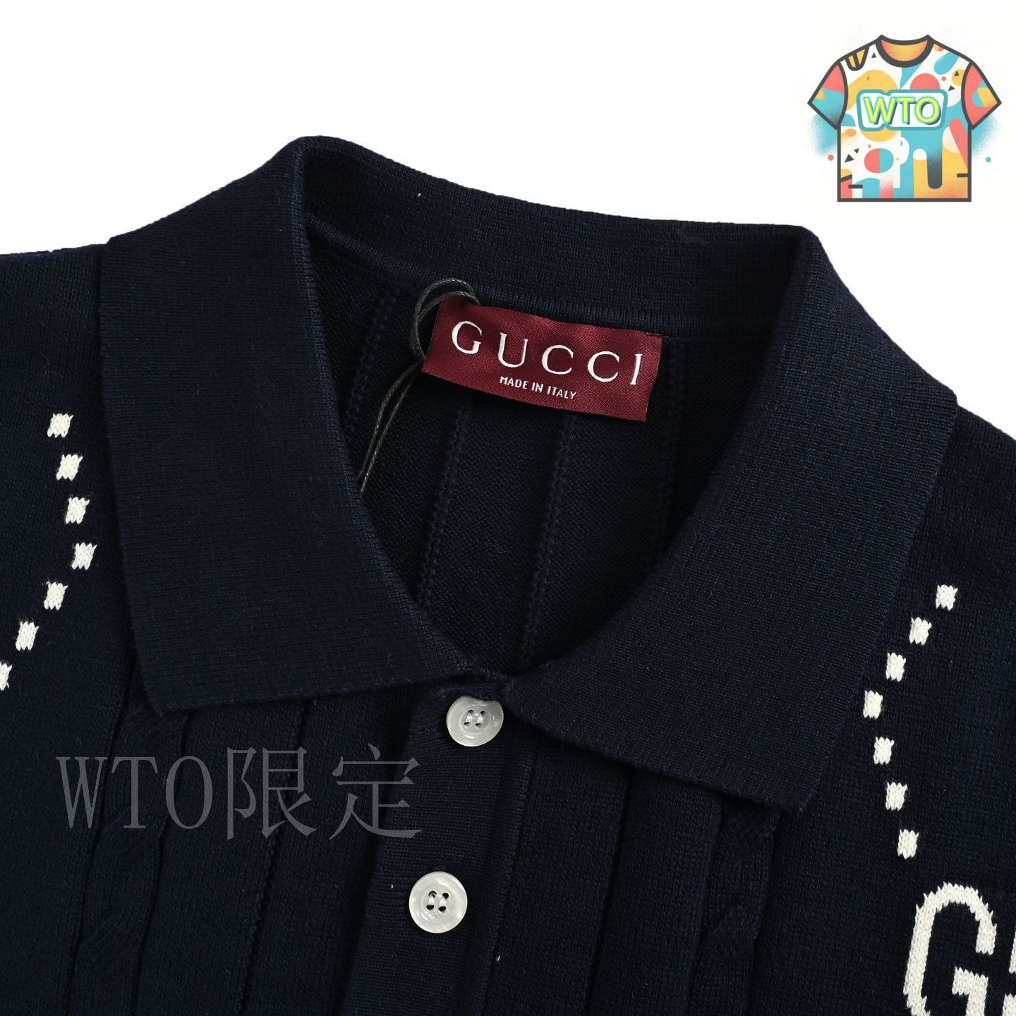 GUCCI ミケーレ期 ポロシャツ 今日特価】Gucci 2025SS ポケット双 G 刺繍 襟カラーブロック