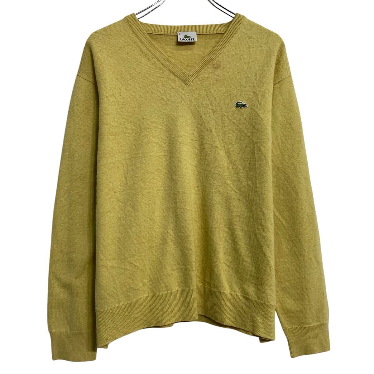 中古・古着通販】LACOSTE (ラコステ) Vネックニット レモンイエロー サイズ:参考サイズ参照｜ブランド・古着通販 トレファク公式【TREFAC  FASHION】スマホサイト