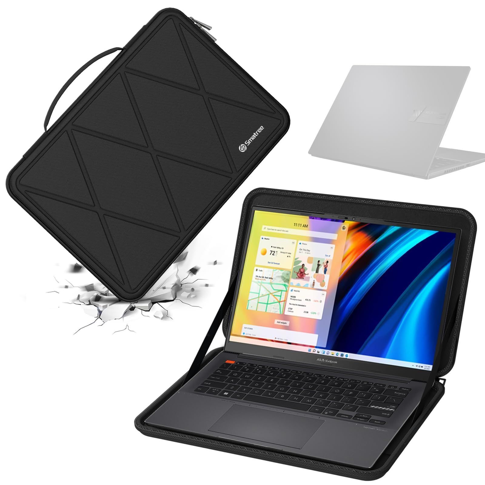 ハードEVA保護スリーブケース 14インチ ASUS Smatree Vivobook S 14 Flip TP3402ZA ラップトップ専用ハードケース ラップトップ専用ハードケース(X8250)