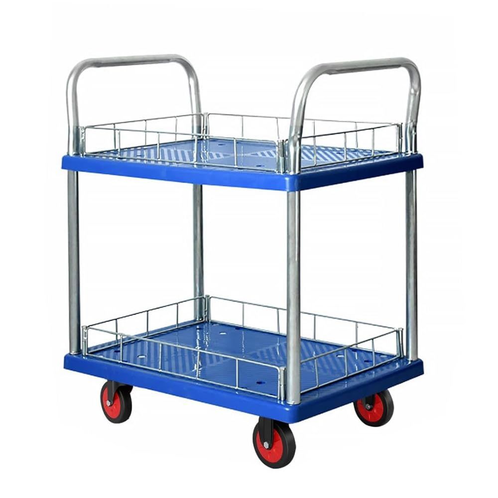 訳あり 品 展示品につきお買い得価格 Splend-PlayReball 2段式台車 耐荷重400kg 幅90cm×奥行60cm 静音 前後手すり 業務用