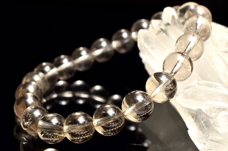 8.5mm　コロンビア産　レムリアンクォーツ　ブレスレット コロンビア産 レムリアンシード 8mm玉ブレスレット 18.55g (ID:92970