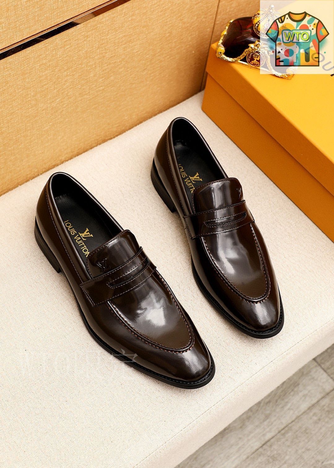ルイヴィトン　メンズ　革靴 LOUIS VUITTON ルイ・ヴィトン カジュアルレザーシューズ20-ME66