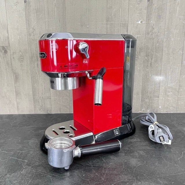 エスプレッソ・カプチーノメーカー【中古】動作保証 DeLonghi デロンギ EC680R DEDICA デディカ レッド コーヒーマシン/69202  - メルカリ