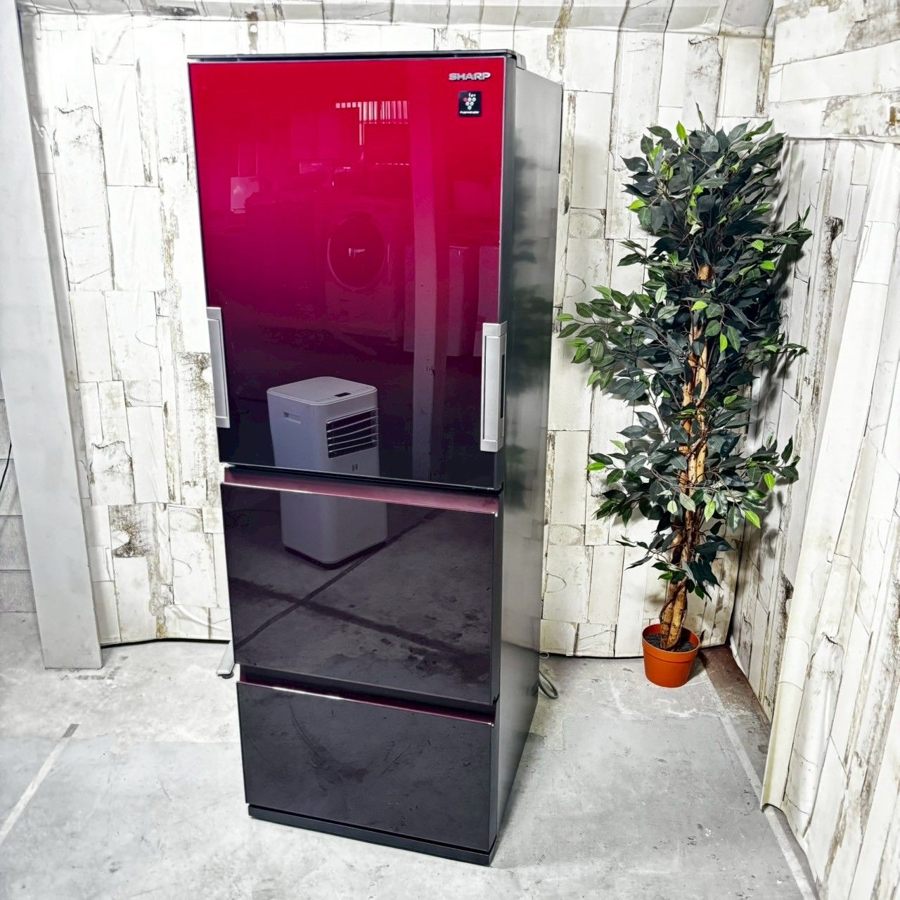 3ドア冷凍冷蔵庫】3ドア冷凍冷蔵庫 SHARP シャープ SJ-GW36D-R 356L 2018年