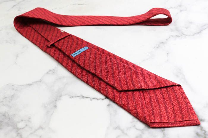 BVLGARI ブルガリ　ネクタイ　ソリッドタイ　レッド　セッテピエゲ BVLGARI ブルガリ ネクタイ ソリッドタイ レッド セッテピエゲ