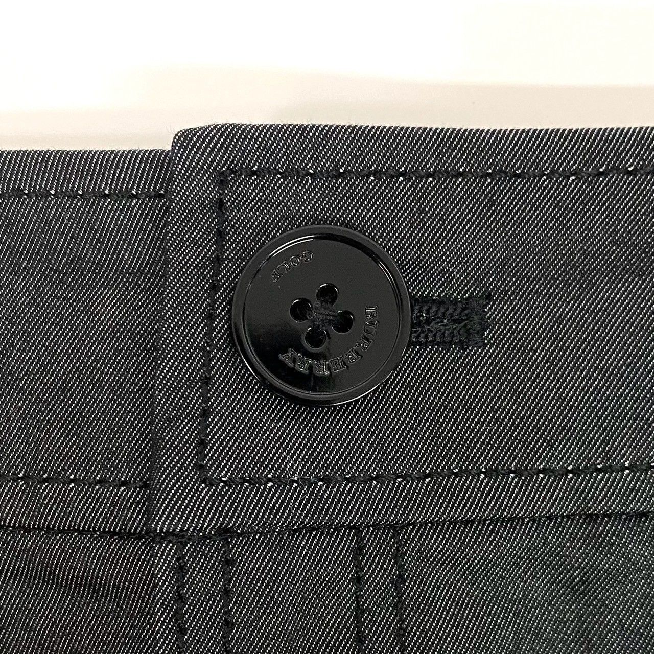 BURBERRY GOLF】ミニスカート サイズ 9 グレー 無地 綿 ポリエステル