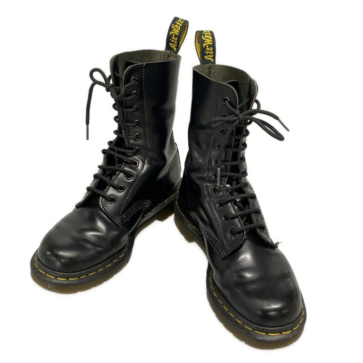Dr.Martens ドクターマーチン ショートブーツ US7 レディース - 黒 レースアップ レザー