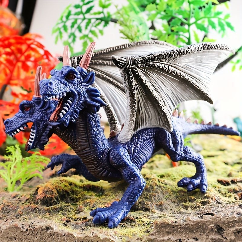 双頭のドラゴン ミニチュア 樹脂製 15.5cm 神話 フィギュア 置物
