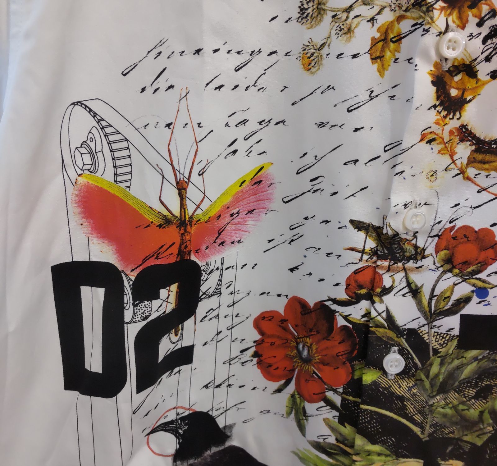 ディースクエアード　Flowerプリントシャツ ディースクエアード Flowerプリントシャツ 725 DSQUARED2 ディー