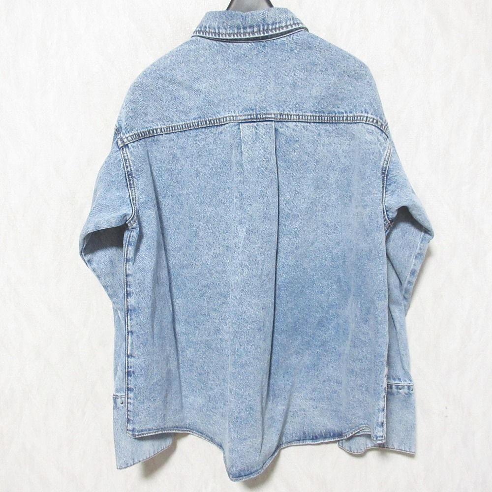 未使用 24AW GRACE CONTINENTAL グレースコンチネンタル スタッズデニムシャツ オーバーサイズ ブラウス 0124341098 36 インディゴ レディース 古着 中古 スタッズデニムシャツ / GRACE CONTINENTAL | GRACE CONTINENTAL
