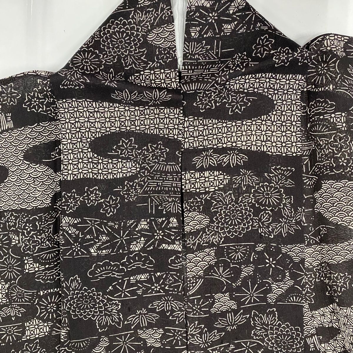 小紋 身丈159cm 裄丈66cm 正絹 優品