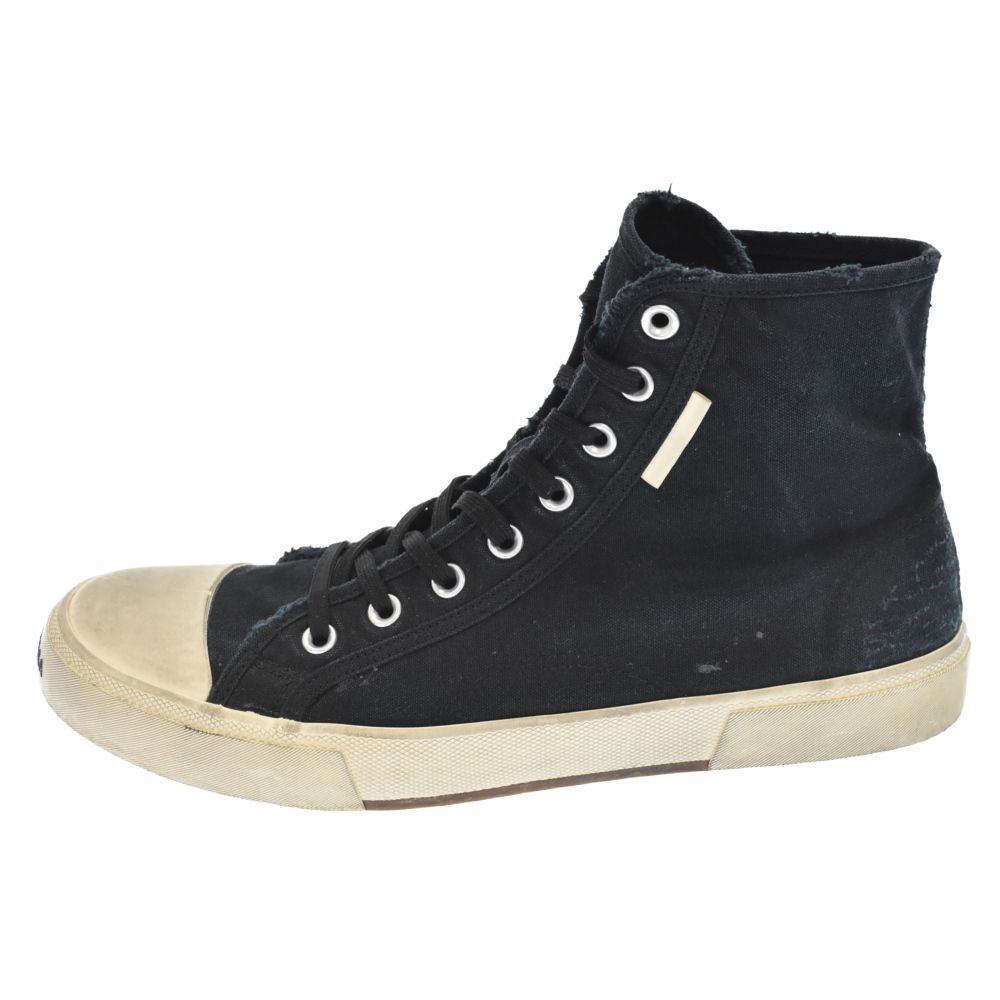 BALENCIAGA (バレンシアガ) PARIS HIGH TOP 688752 ヴィンテージ加工ハイトップスニーカー ブラック