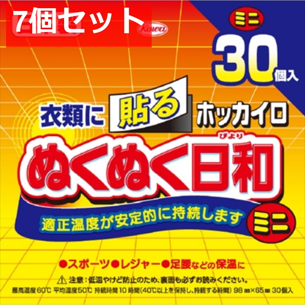 ホッカイロ ぬくぬく日和 貼るミニ30個 7個セット