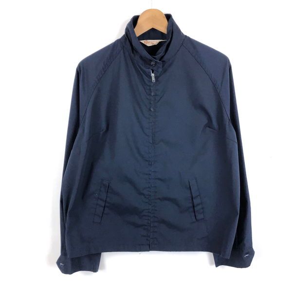 【古着】 70s BURGESS mfg inc スウィングトップ ブルゾン ハリントンジャケット EMARジップ ネイビー系 メンズS 【中古】 n054505