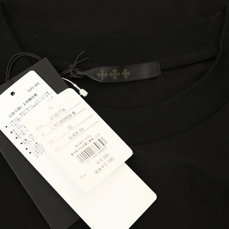 未使用品 タトラス TATRAS GIUDITTA ロゴプリント ショートスリーブTシャツ カットソー 半袖 03 ブラック /HK ■OS レディース 未使用品 タトラス TATRAS GIUDITTA ロゴプリント ショート