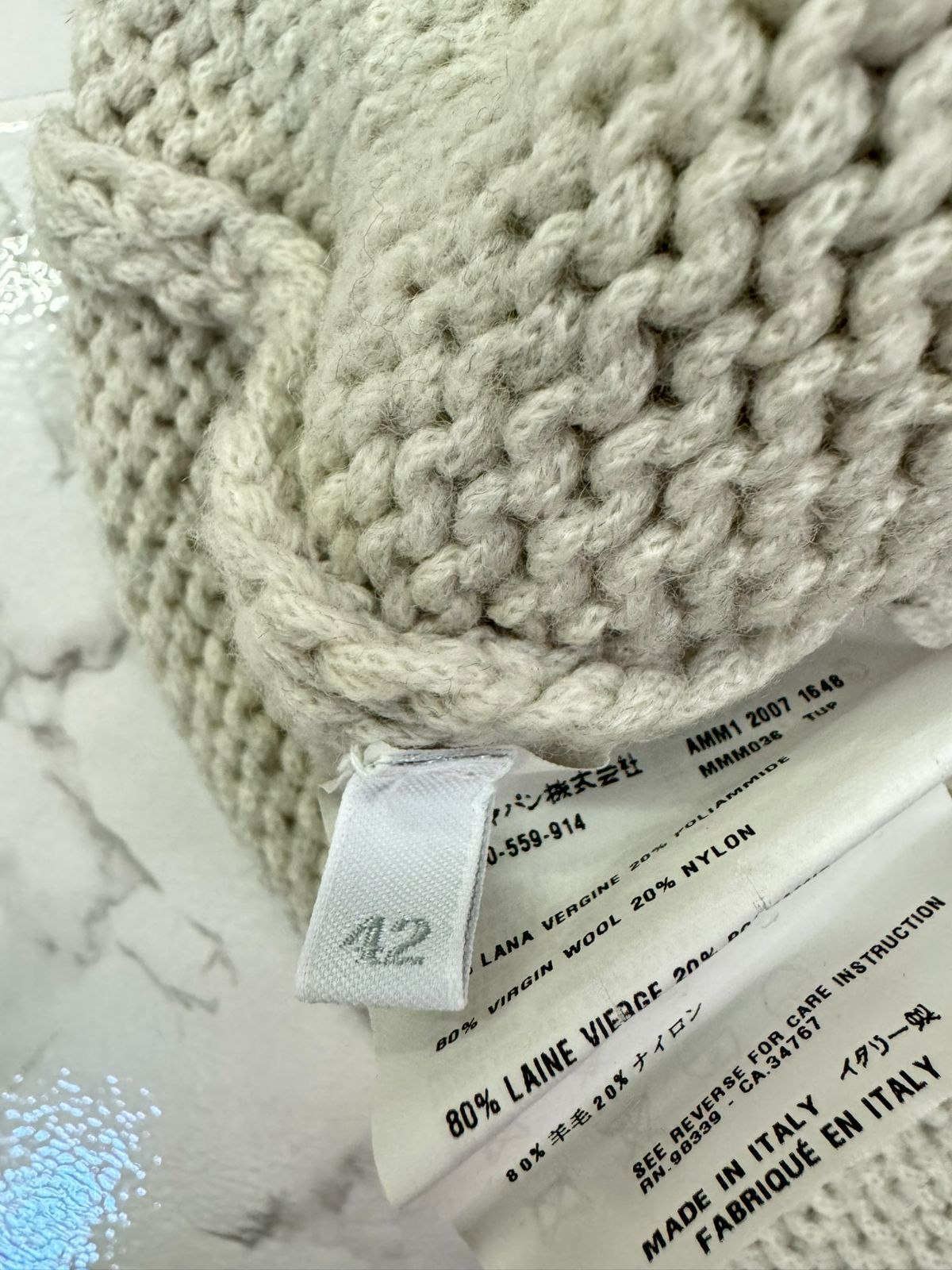 MIUMIU ミュウミュウ オフショルダー ざっくり編み ニット トップス