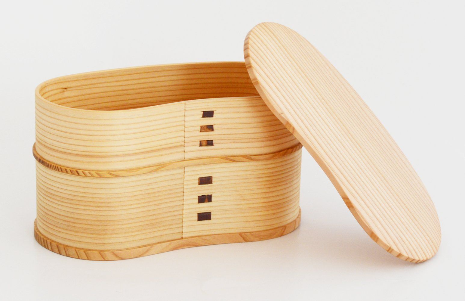 大館工芸社 秋田杉 曲げわっぱ はんごう 弁当 横幅約17cm×奥行約9cm まげわっぱ 二段 2段 お弁当箱 2530