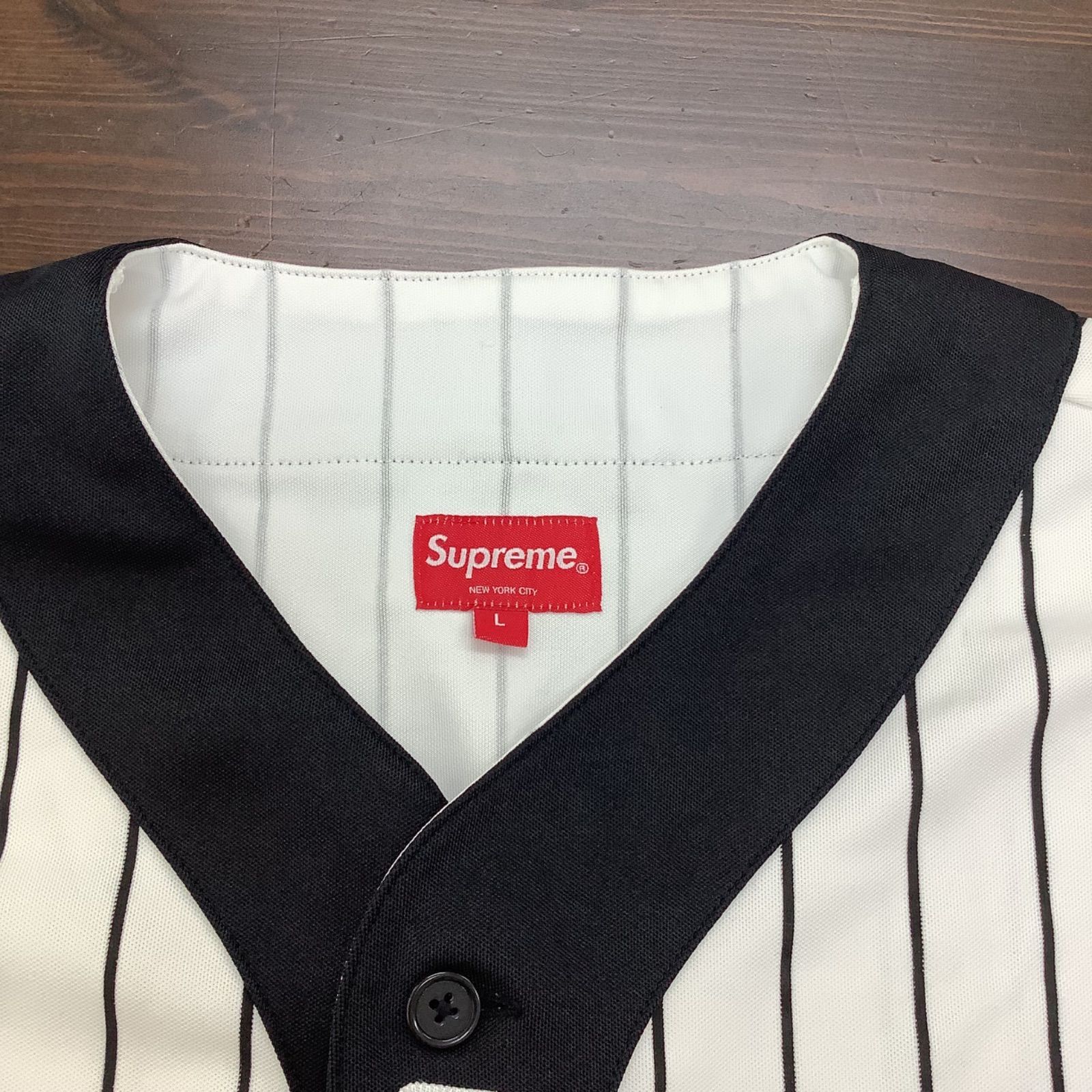 ✨美品✨Supreme シュプリーム ベースボールシャツ ストライプ