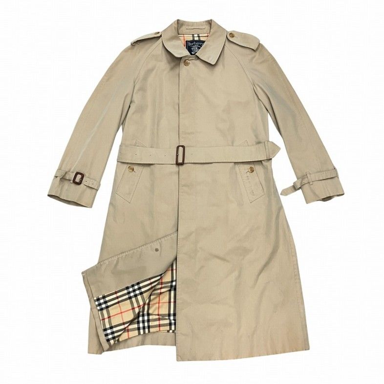ヴィンテージ　バーバリー　トレンチコート　ベージュ　ノバチェック バーバリーズ ヴィンテージ ノバチェック裏地 トレンチコート ベージュ
