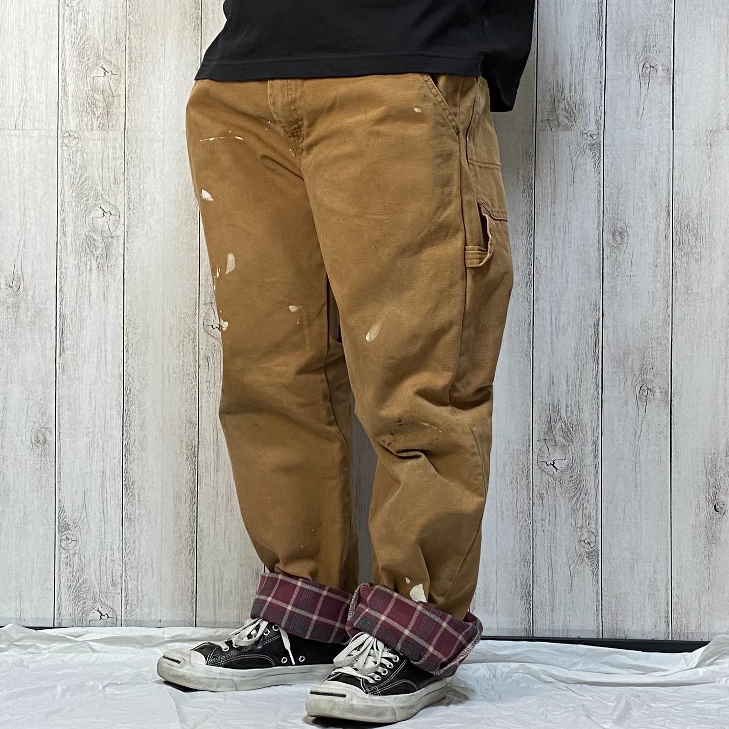 Dickies 希少 w32 裏チェック柄 ワークパンツ ペインターパンツ - メルカリ