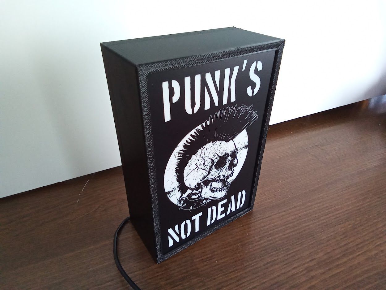 PUNK`S NOT DEAD パンクロック 置物 雑貨 LEDライトBOXミニ - R&R