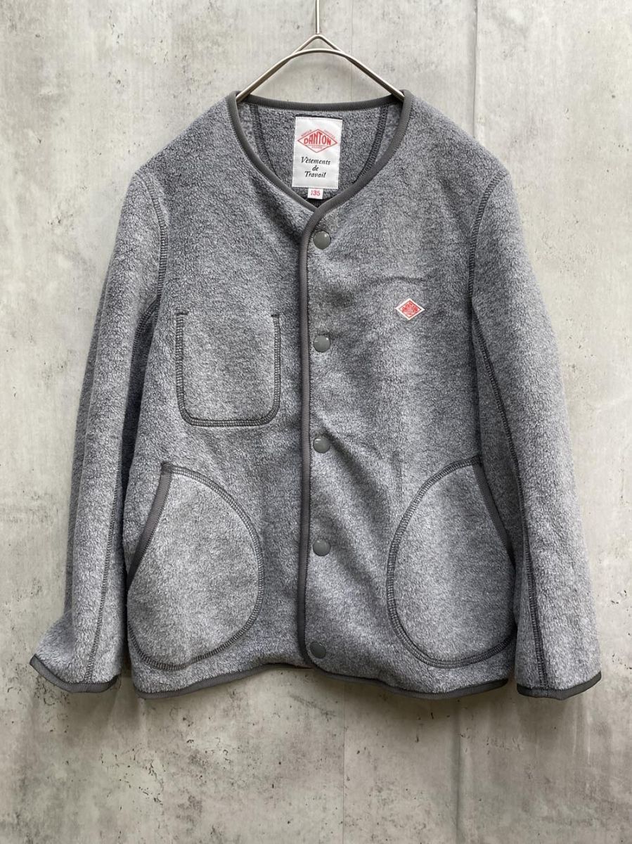 DANTON フリース カラーレス コート 38 グレー DANTON (ダントン) フリースカラーレスコート グレー サイズ:SIZE 38