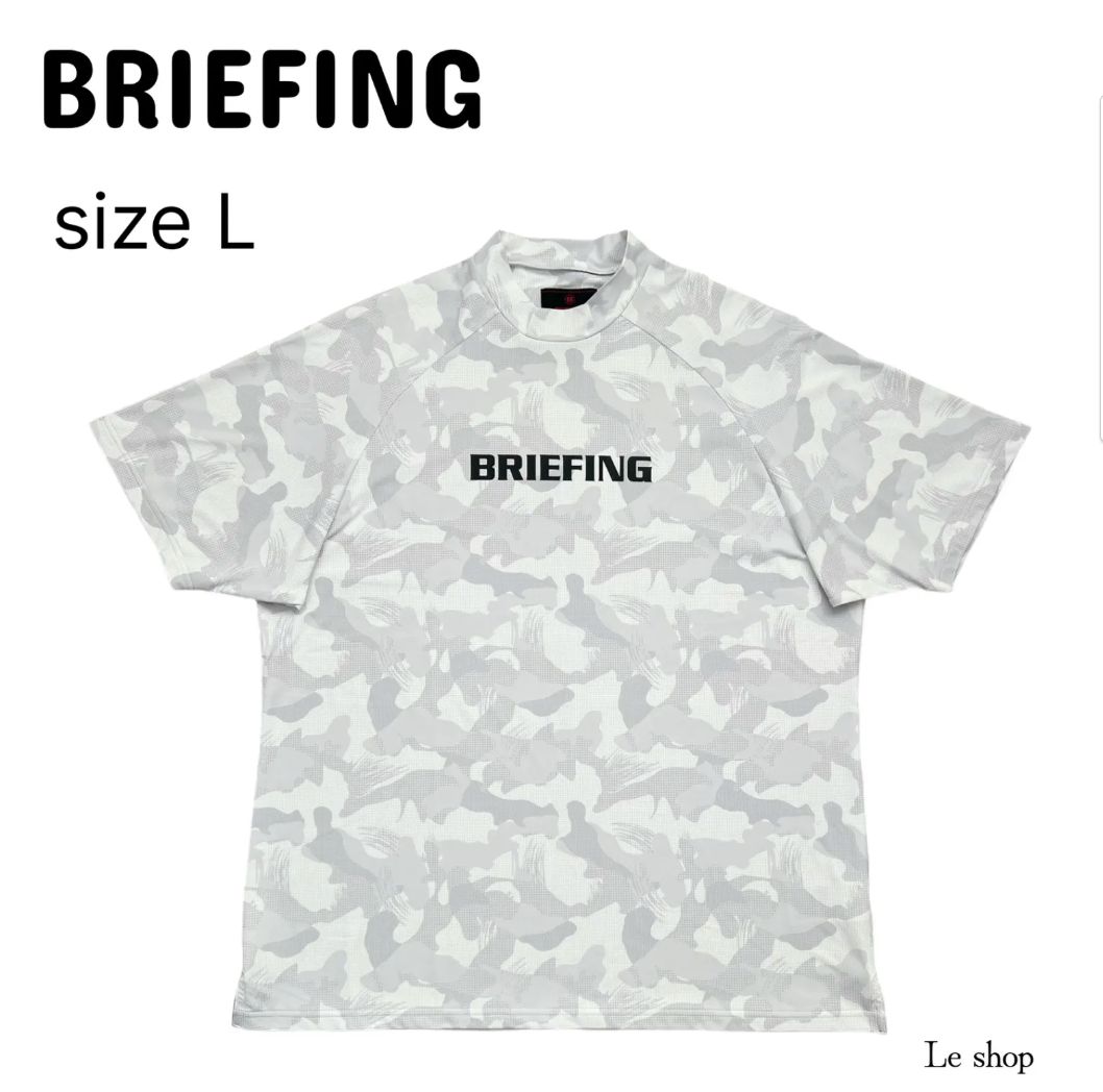 BRIEFING ブラック カモフラージュシャツ L