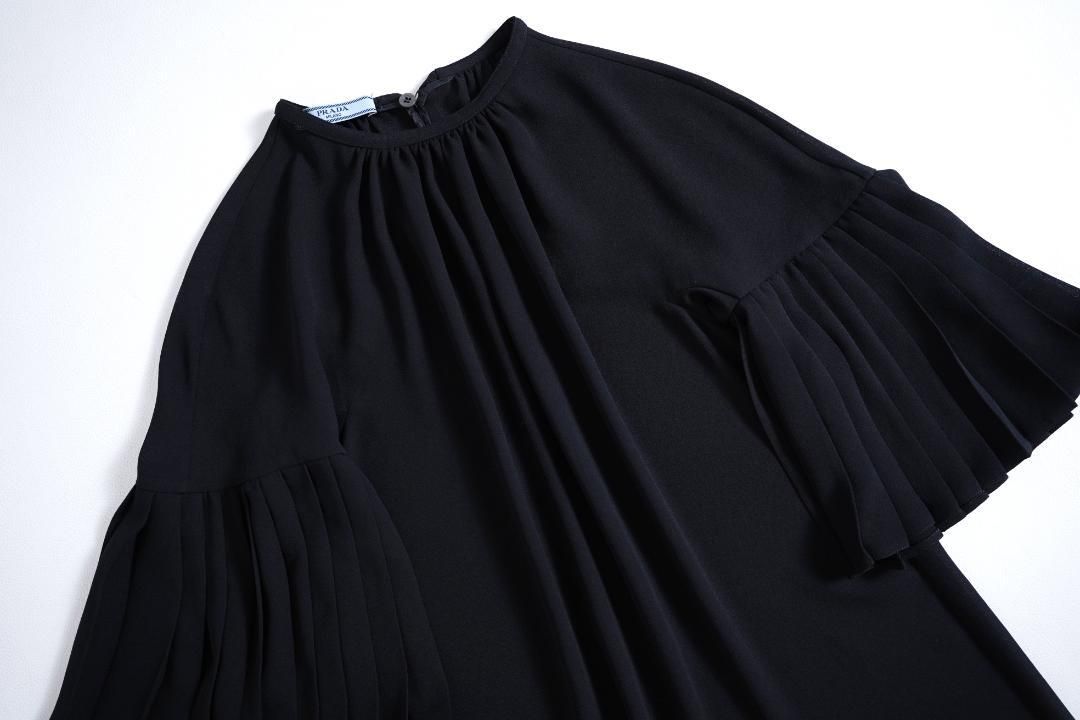 908t* プラダ PRADA 袖プリーツ ギャザー シアーブラウス USTAUSTRALIA_COM_AU
