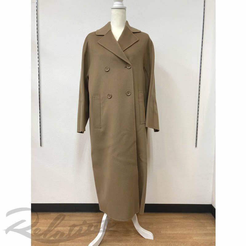 S Max Mara エスマックスマーラ ダブルブレスト ピーコートキャメル ☆即日発送可☆【S Max Mara（エスマックスマーラ）】CAPI ウール