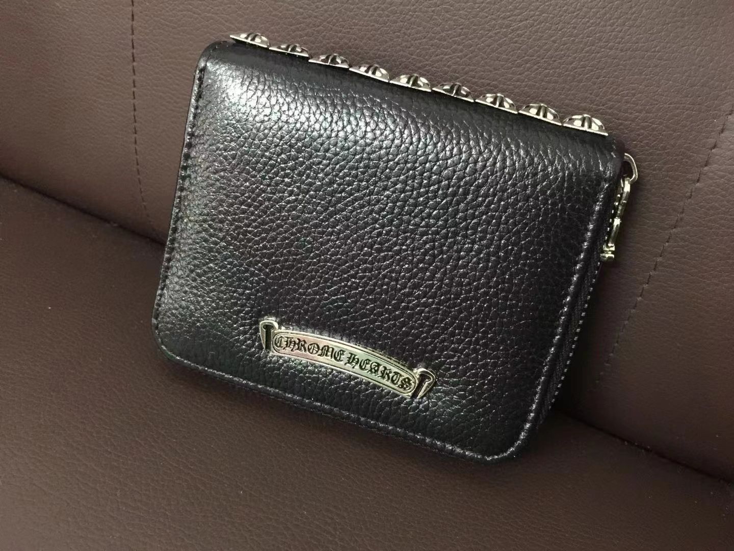 美品 Chrome Hearts クロムハーツ メンズ 小銭入れ 牛革 財布 ウォレット