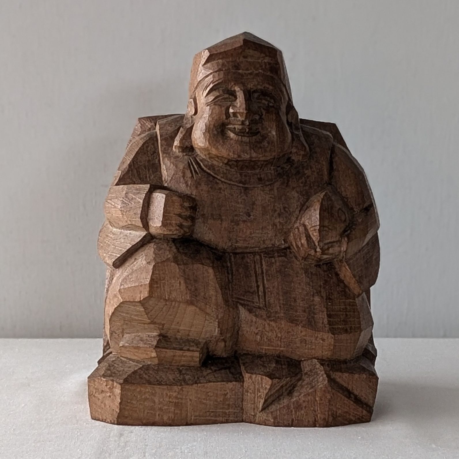 送料無料　江戸時代　提げ物　木彫り大黒様根付　高さ5ｃｍ 　仏教美術 送料無料 江戸時代 提げ物 木彫り大黒様根付 高さ5cm 仏教美術