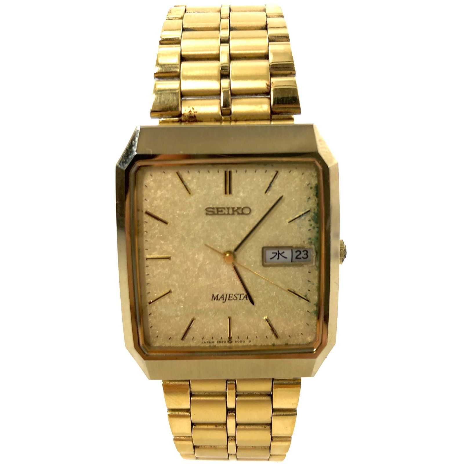 セイコー MAJESTA マジェスタ 9533-5020R1 稼働品 SEIKO WATCH MAJESTA 9533-5020 ANTIMAGNETIC QUARTZ GOLD DAY